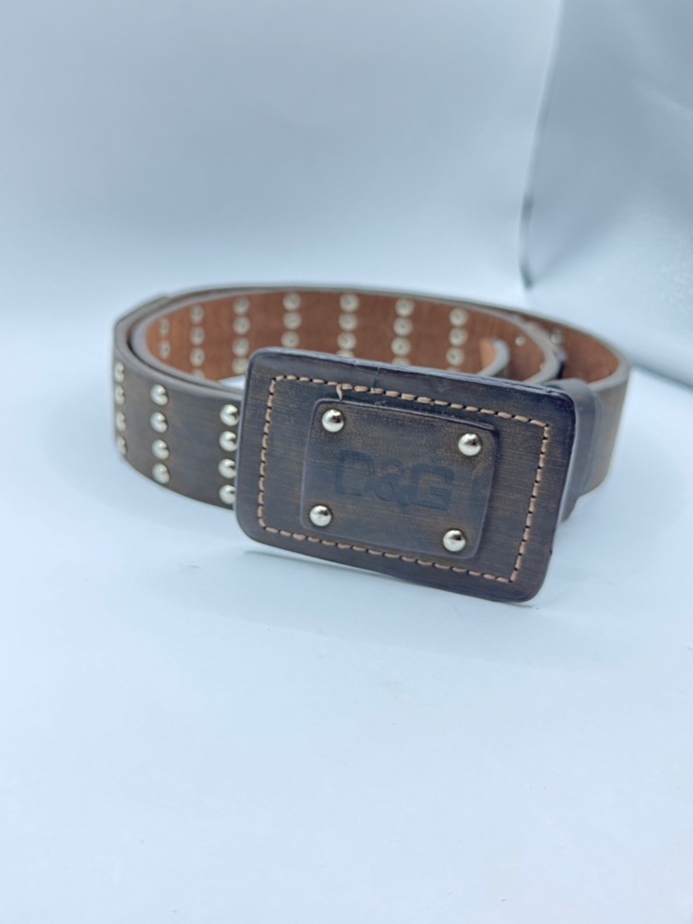 Vintage DOLCE & GABBANA D&G Brown Leather Belt